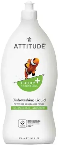 Attitude Dishwashing Liquid Green Apple & Basilik средство для мытья посуды (700 мл)