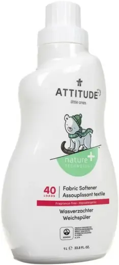 Attitude Baby Fabric Softner Fragrance-Free смягчитель-кондиционер для стирки гипоаллергенный (1 л)