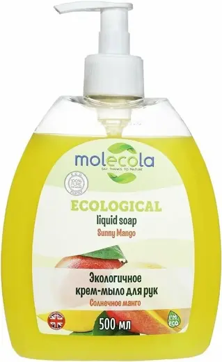Molecola Ecological Liquid Soap Sunny Mango крем-мыло для рук экологичное (500 мл)