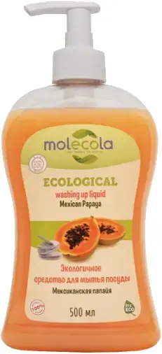 Molecola Ecological Washing Up Liquid Mexican Papaya экологичное средство для мытья посуды (500 мл)