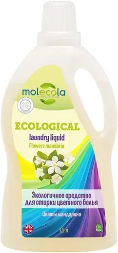 Molecola Ecological Laundry Liquid Flowers Mandarin Color экологичный гель для стирки цветного и линяющего белья (1.5 л)
