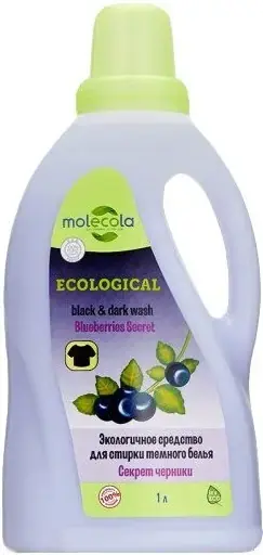 Molecola Ecological Black & Dark Wash Blueberries экологичное средство для стирки темного белья (1 л)