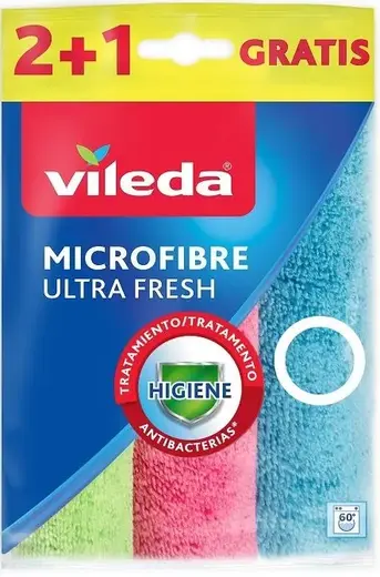 Vileda Ultra Fresh 2+1 салфетка из микрофибры (3 салфетки)
