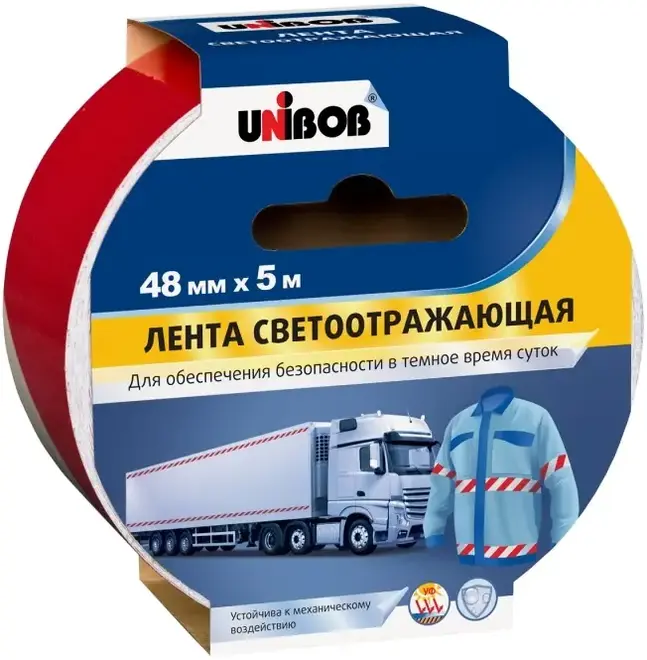 Unibob лента клейкая светоотражающая (48*5 м) №48984
