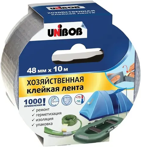 Unibob лента клейкая хозяйственная (48*10 м) №44264