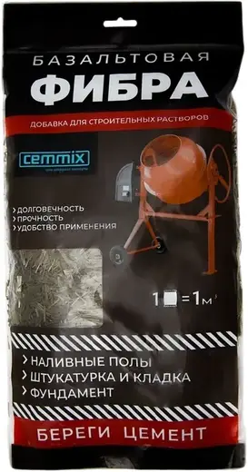 Cemmix Фибра Базальтовая добавка для строительных растворов (1 кг)