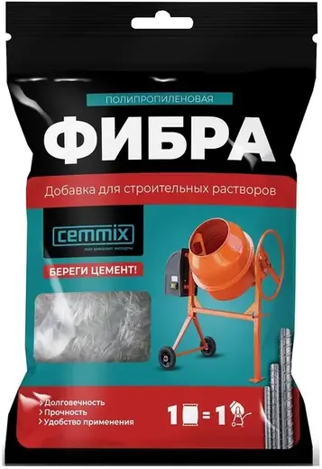 Cemmix Фибра Базальтовая добавка для строительных растворов (200 г)