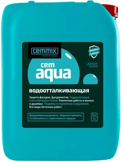 Cemmix Cemaqua Водоотталкивающая добавка для строительных растворов (5 л)