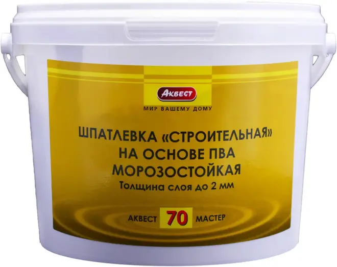 Аквест А 70 шпатлевка строительная на основе ПВА (1.5 кг)