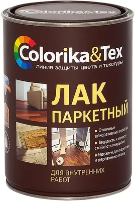 Colorika & Tex Premium лак паркетный алкидно-уретановый (800 мл) полуматовый