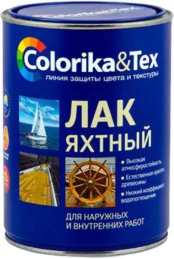 Colorika & Tex Premium лак яхтный алкидно-уретановый (800 мл) глянцевый