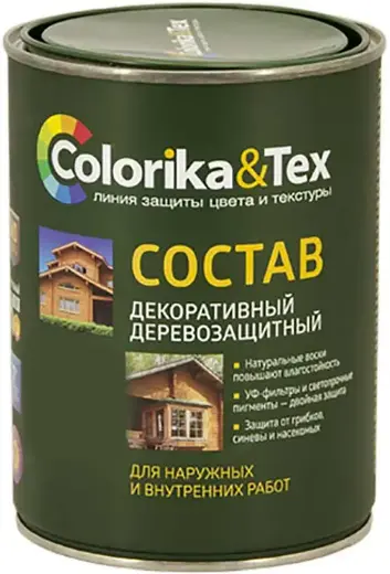Colorika & Tex состав декоративный деревозащитный (800 мл) бесцветный