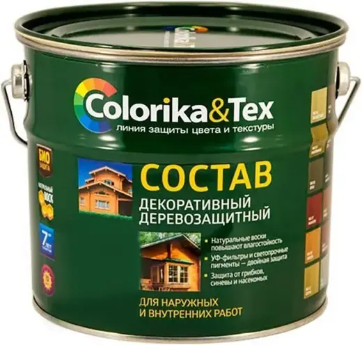 Colorika & Tex состав декоративный деревозащитный (2.7 л) бесцветный