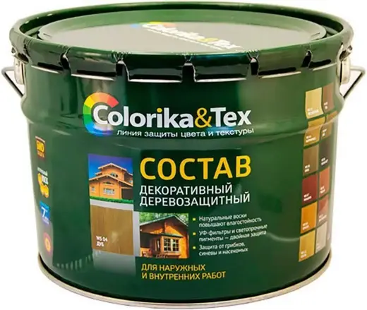 Colorika & Tex состав декоративный деревозащитный (10 л) дуб