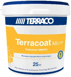 Terraco Terracoat Micro (G) штукатурка фасадная декоративная на акриловой основе (25 кг) белая