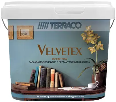 Terraco Velvetex покрытие бархатное декоративное с перламутровым блеском (1 кг) белая