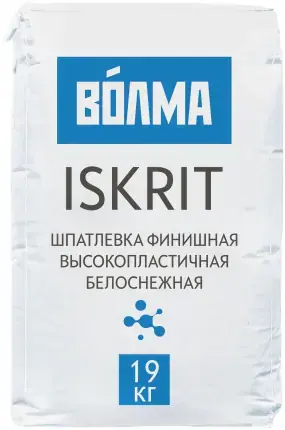Волма Iskrit шпатлевка финишная высокопластичная белоснежная (19 кг)