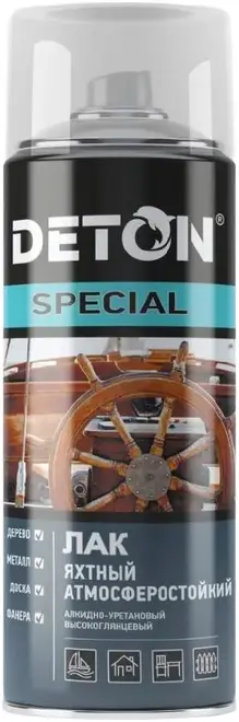Deton Special лак яхтный атмосферостойкий алкидно-уретановый (520 мл) глянцевый