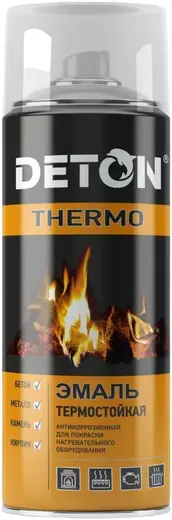 Deton Thermo эмаль термостойкая для покраски нагревательного оборудования (520 мл) белая