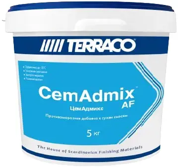Terraco Cemadmix AF противоморозная добавка к сухим смесям (5 кг)