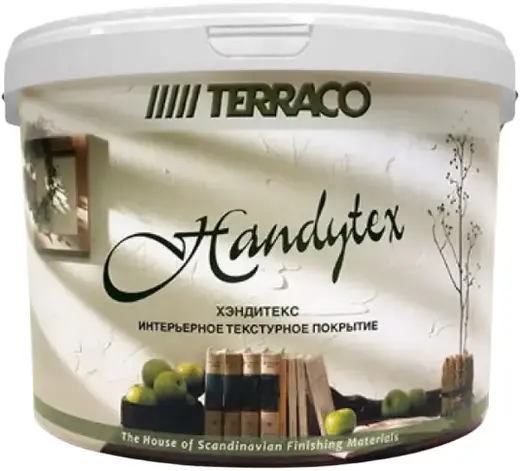 Terraco Handytex интерьерное текстурное покрытие на акриловой основе (15 кг) белое