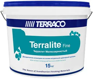 Terraco Terralite Fine штукатурка декоративная на основе мраморной крошки (15 кг) №02-F