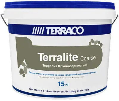 Terraco Terralite Coarse штукатурка декоративная на основе мраморной крошки (15 кг) №113-C