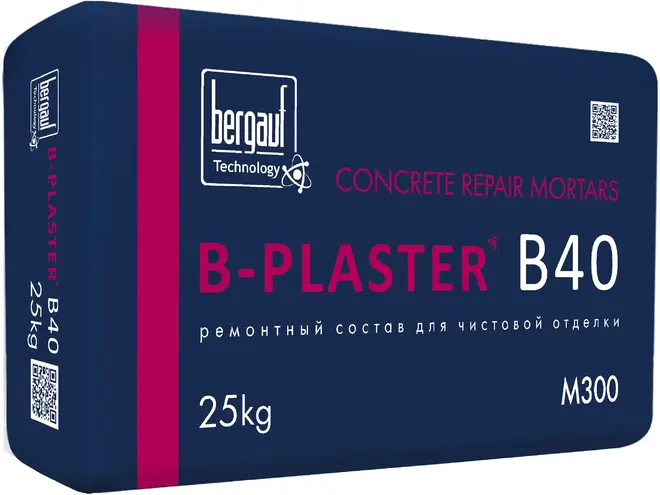 Bergauf B-Plaster B40 ремонтный состав для чистовой отделки (25 кг)