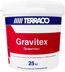 Terraco Gravitex Decor штукатурка-декор экономичная фасадная на акриловой основе (25 кг) белая