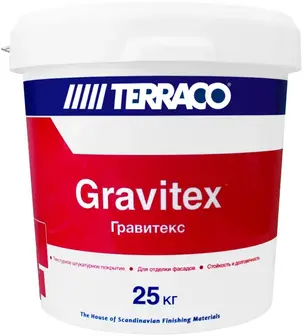 Terraco Gravitex XL штукатурка фасадная декоративная на акриловой основе (25 кг) бесцветная (2.5 мм)