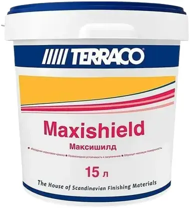 Terraco Maxishield краска акриловая для фасадных работ (15 л) белая