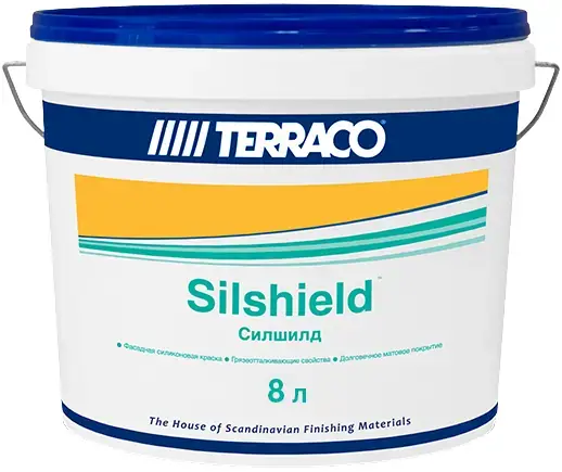 Terraco Silshield краска силиконовая для фасадных работ (8 л) белая