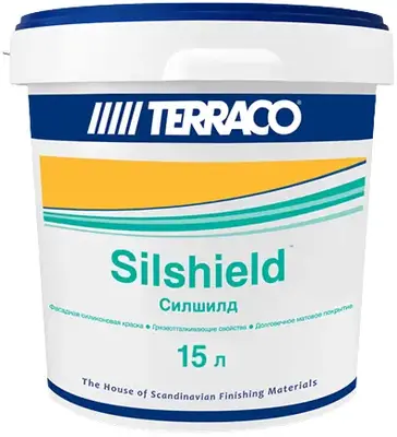 Terraco Silshield краска силиконовая для фасадных работ (15 л) база Medium