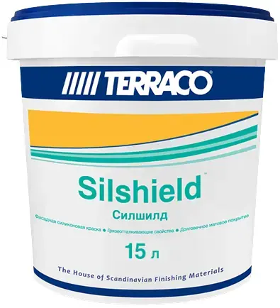 Terraco Silshield краска силиконовая для фасадных работ (15 л) база Clear