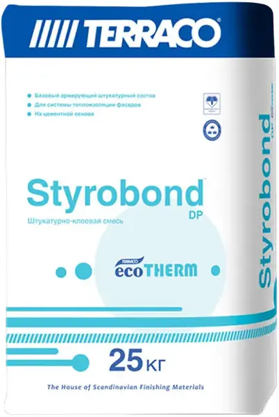 Terraco Styrobond DP Ecotherm штукатурная смесь (25 кг)