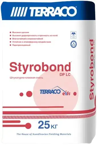Terraco Styrobond DP LC Eifs штукатурно-клеевая смесь (25 кг)