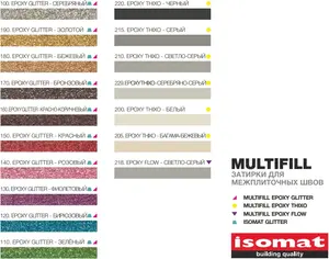 Isomat Multifill-Epoxy Thixo двухкомпонентная эпоксидная затирка-клей для плитки (3 кг) №01 белая