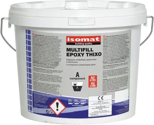 Isomat Multifill-Epoxy Thixo двухкомпонентная эпоксидная затирка-клей для плитки (3 кг) №01 белая