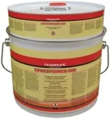 Isomat Epoxyprimer 500 2-комп эпоксидная грунтовка на водной основе (1 кг (компоненты А+В) светло-желтая