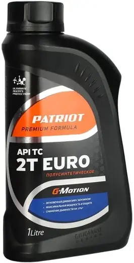 Патриот G-Motion 2T Euro масло двухтактное моторное полусинтетическое (1 л)