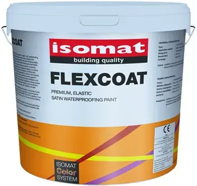 Isomat Flexcoat эластичная гидроизоляционная краска (10 л) белая