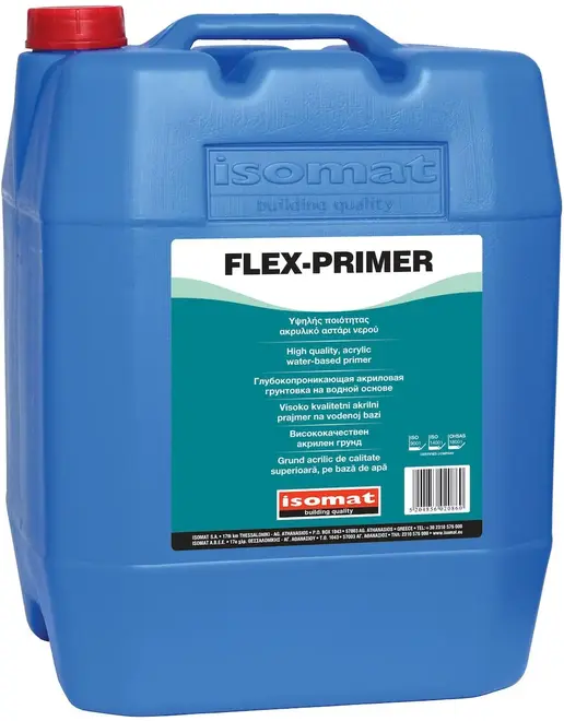 Isomat Flex-Primer глубокопроникающая акриловая грунтовка на водной основе (20 кг) белая
