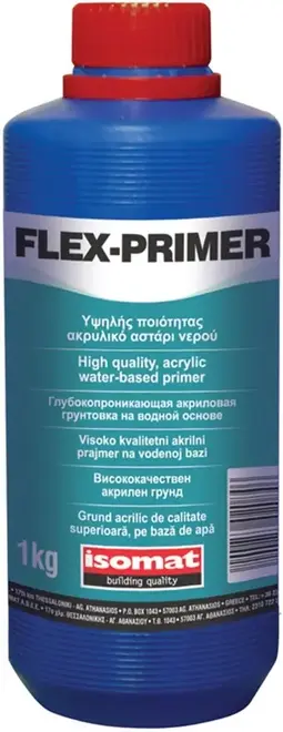 Isomat Flex-Primer глубокопроникающая акриловая грунтовка на водной основе (1 кг) белая
