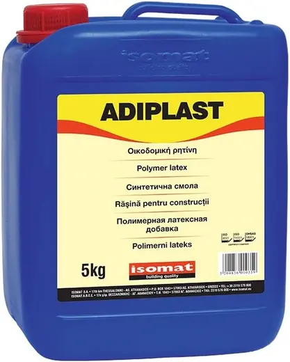 Isomat Adiplast полимерный латекс для улучшения характеристик растворов (5 кг)