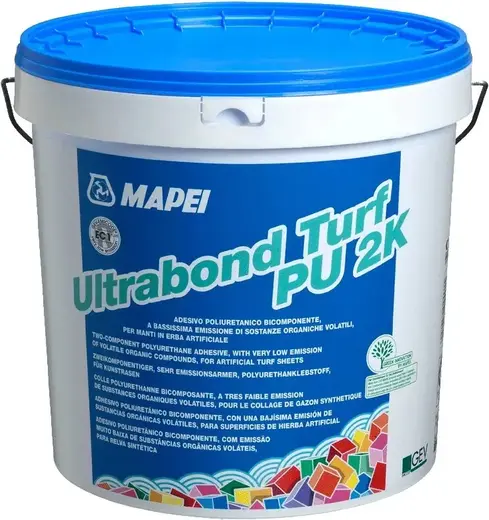 Mapei Ultrabond Turf PU 2К полиуретановый клей для склеивания рулонов в области стыков (15 кг (1 ведро * 10 кг + 1 ведро * 5 кг)