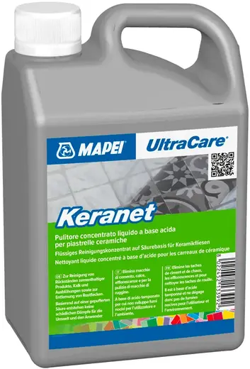 Mapei Ultracare Keranet очиститель цементных остатков на керамической плитке (1 л)