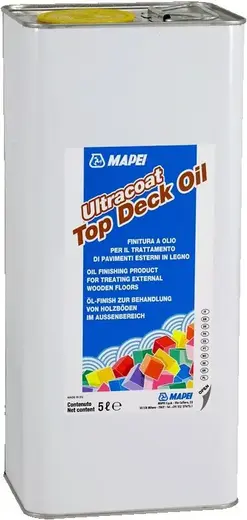 Mapei Ultracoat Top Deck Oil масло для финишной отделки деревянных поверхностей (5 л)