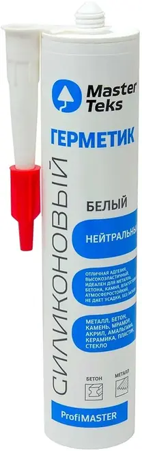 Masterteks Profimaster герметик силиконовый нейтральный (290 мл) белый Польша