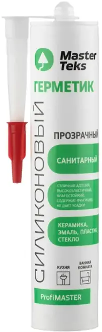 Masterteks Profimaster герметик силиконовый санитарный (290 мл) бесцветный Польша