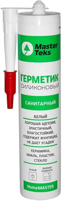 Masterteks Homemaster герметик силиконовый санитарный (260 мл) белый Польша